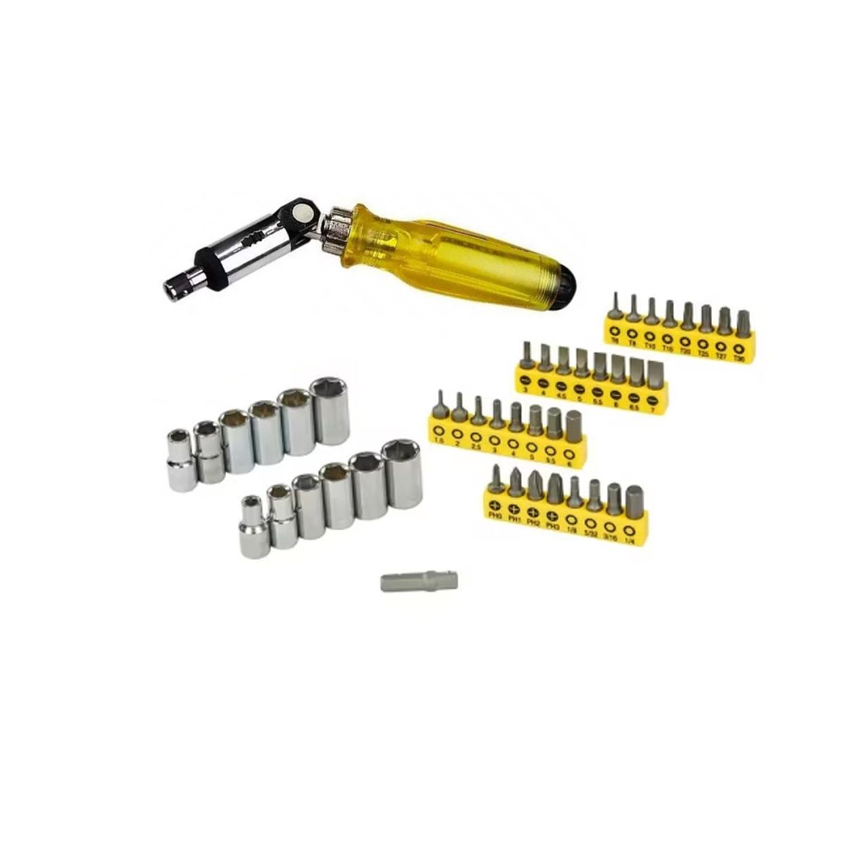 STANLEY - Set Destornillador con Cabeza Articulada - 47 Piezas