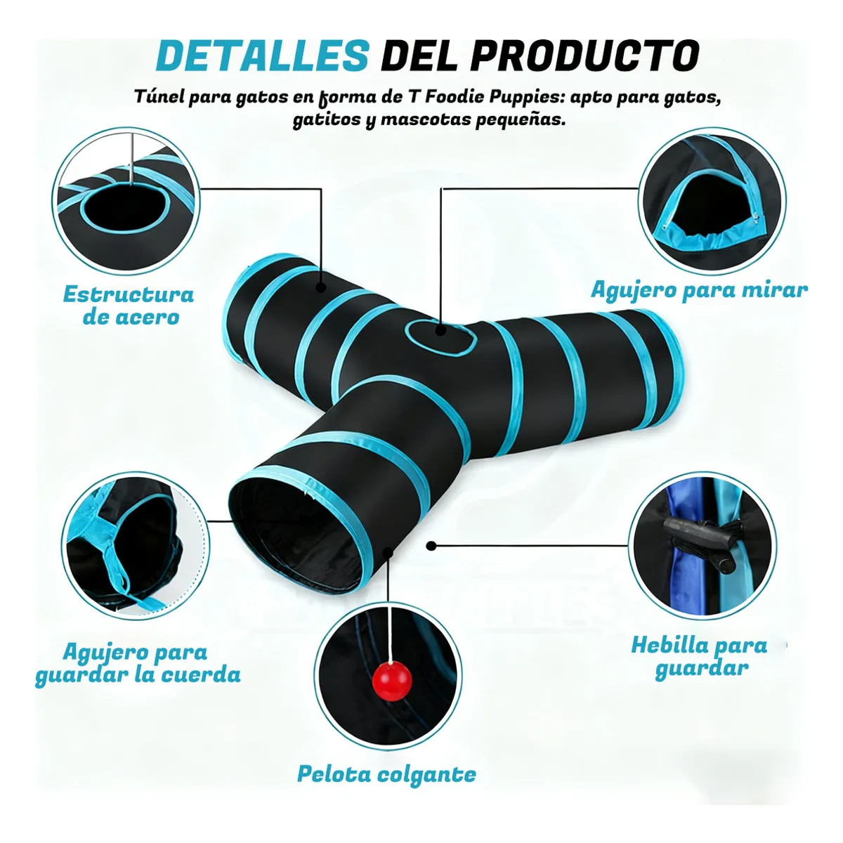 GENERICO - Juguete Túnel Para Gatos Y Mascotas Con Pelota Colgante