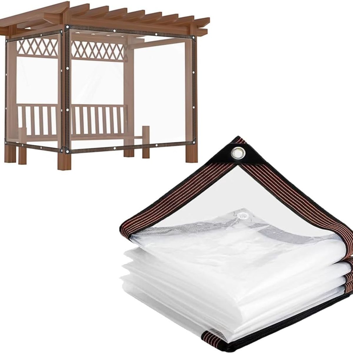 KUANGYE - Lonas Transparentes Resistentes Impermeables 3m X 6mts