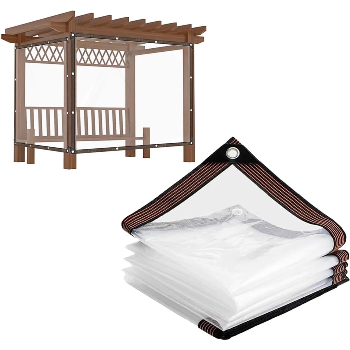 KUANGYE - Lonas Transparentes Resistentes Impermeables 3m X 6mts