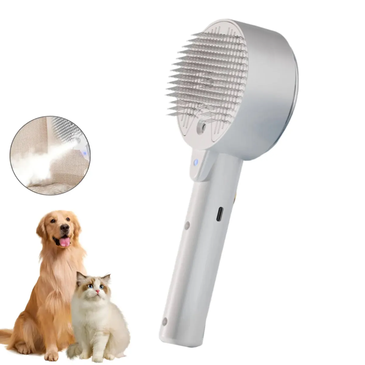 ATURE - Cepillo Autolimpiante Con Vapor Para Perros Y Gatos