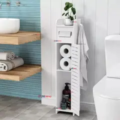 LINE - Mueble Estante Esquinero Organizador De Baño Blanco
