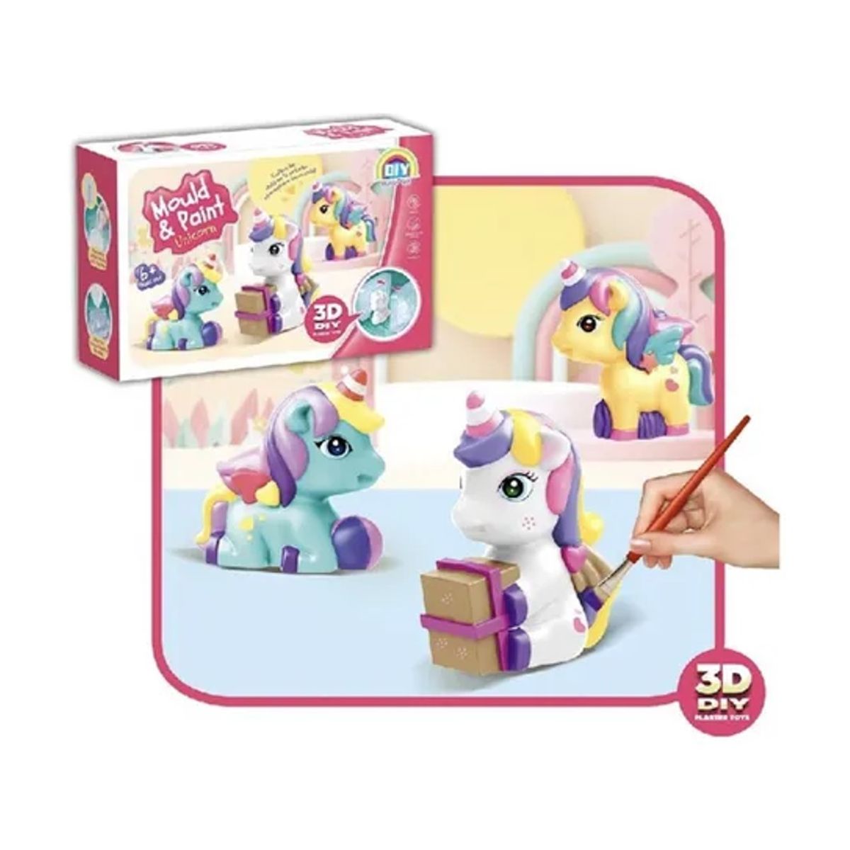GENERICO - Juguete Kit De Pintura Unicornio Figura En 3D