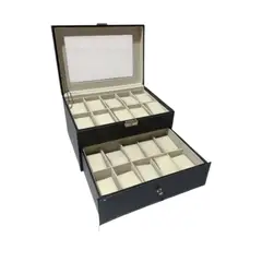 GENERICO - Caja Organizadora de Relojes y Accesorios de Dos Niveles Gms
