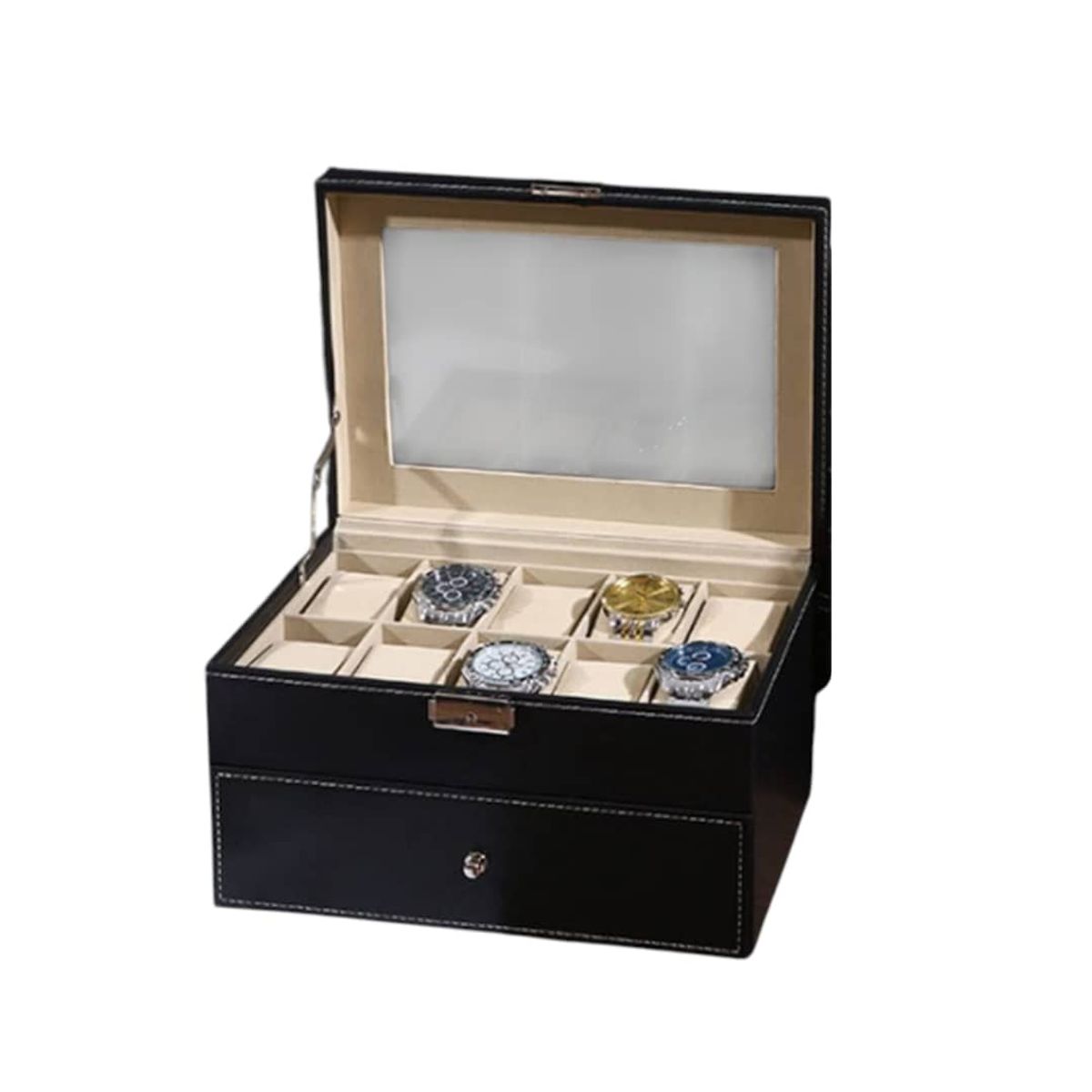 GENERICO - Caja Organizadora de Relojes y Accesorios de Dos Niveles Gms