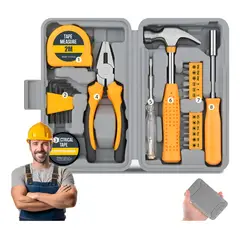 GENERICO - Kit De Herramientas Pequeñas De 24 Piezas Con Caja Para Hoga