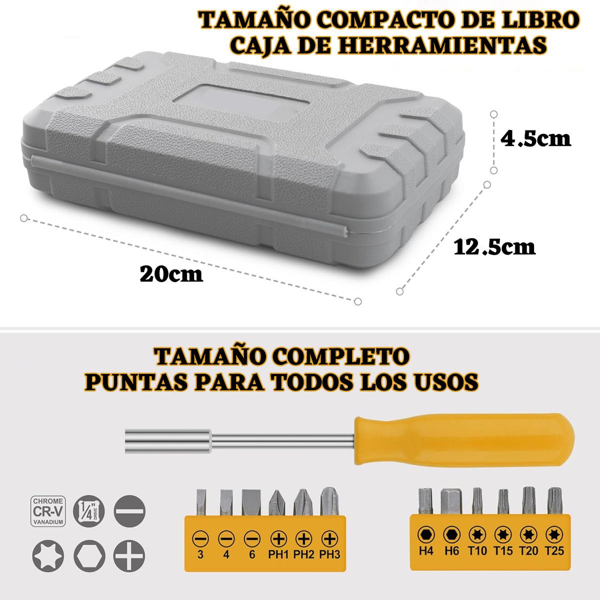 GENERICO - Kit De Herramientas Pequeñas De 24 Piezas Con Caja Para Hoga
