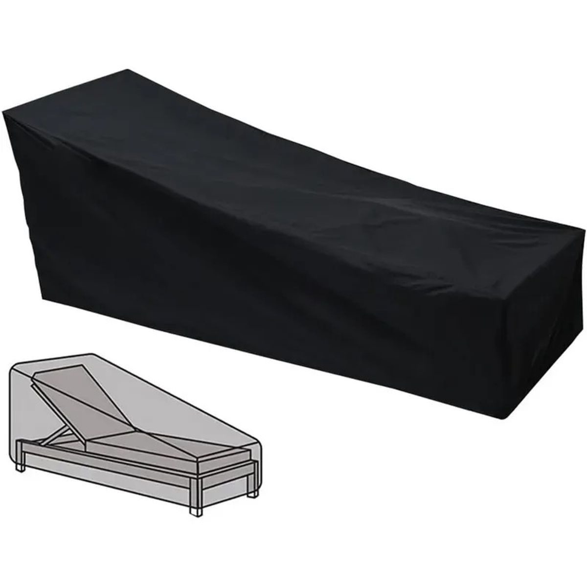 KUANGYE - Funda Impermeable Protectora Para tumbona De Jardín