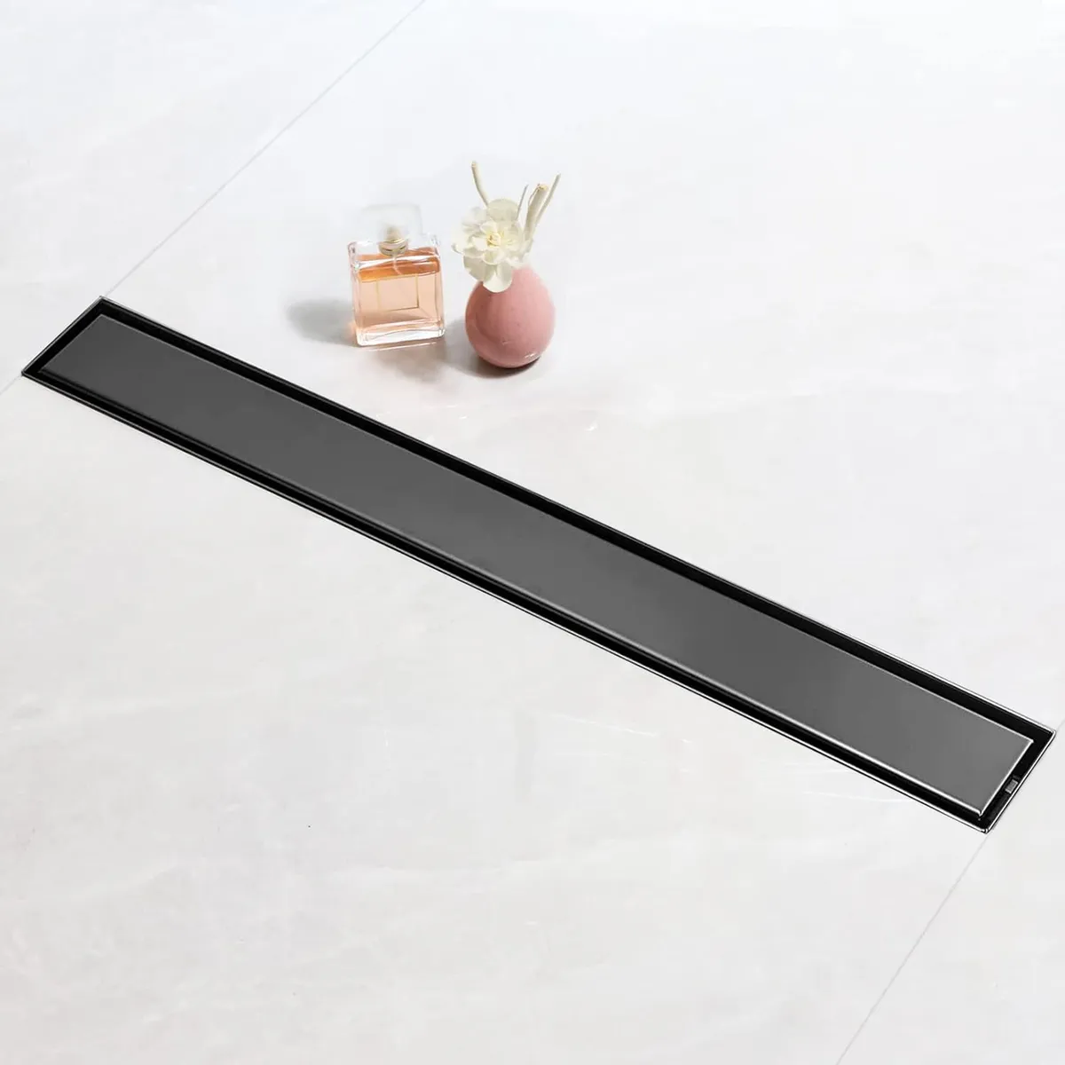 KINDA NICE - Rejilla 10×50cm De Cubierta Coladera Ducha Anti Obstrucción