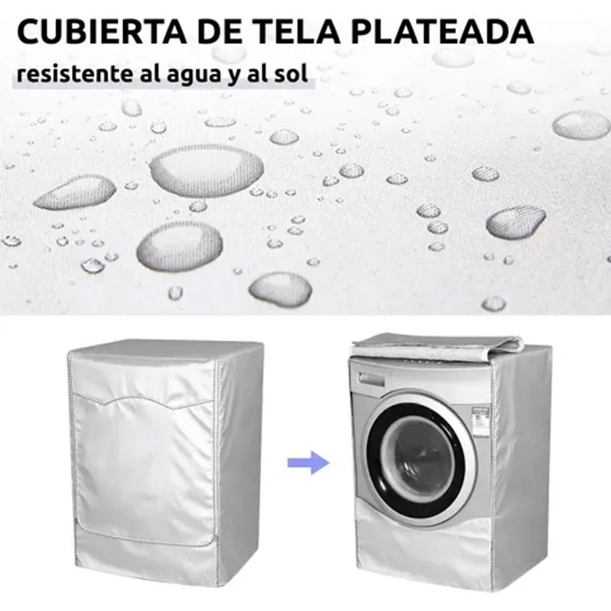 KINDA NICE - Funda Protect Para Cubierta Lavadora De Tambor Tela Oxford XL