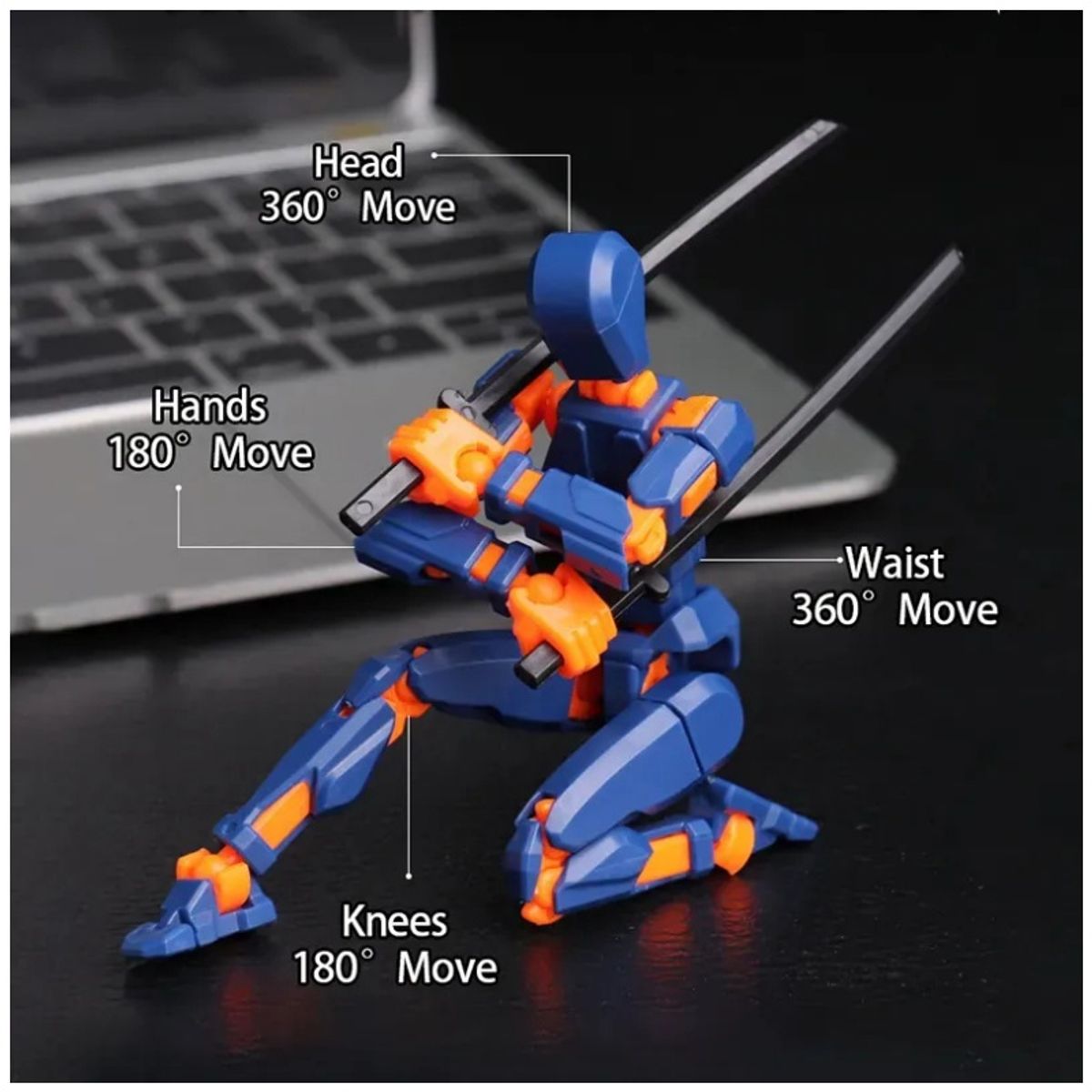 KUANGYE - 4 Und Pack Figura Articulada Dummy Multi-jointed Movable
