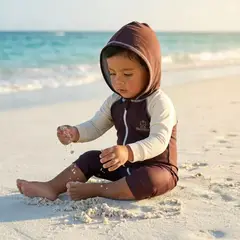 BONVERANO - Traje De Baña Con Capucha Bebé Niños Protección Solar UV