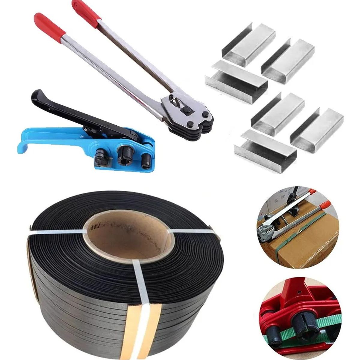 GENERICO - Enzunchadora Manual Sellador Zuncho Plástico Sellos