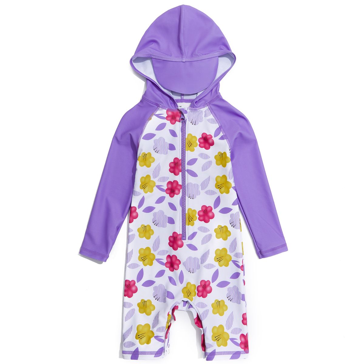 BONVERANO - Traje de baño con capucha y protección UV para niñas