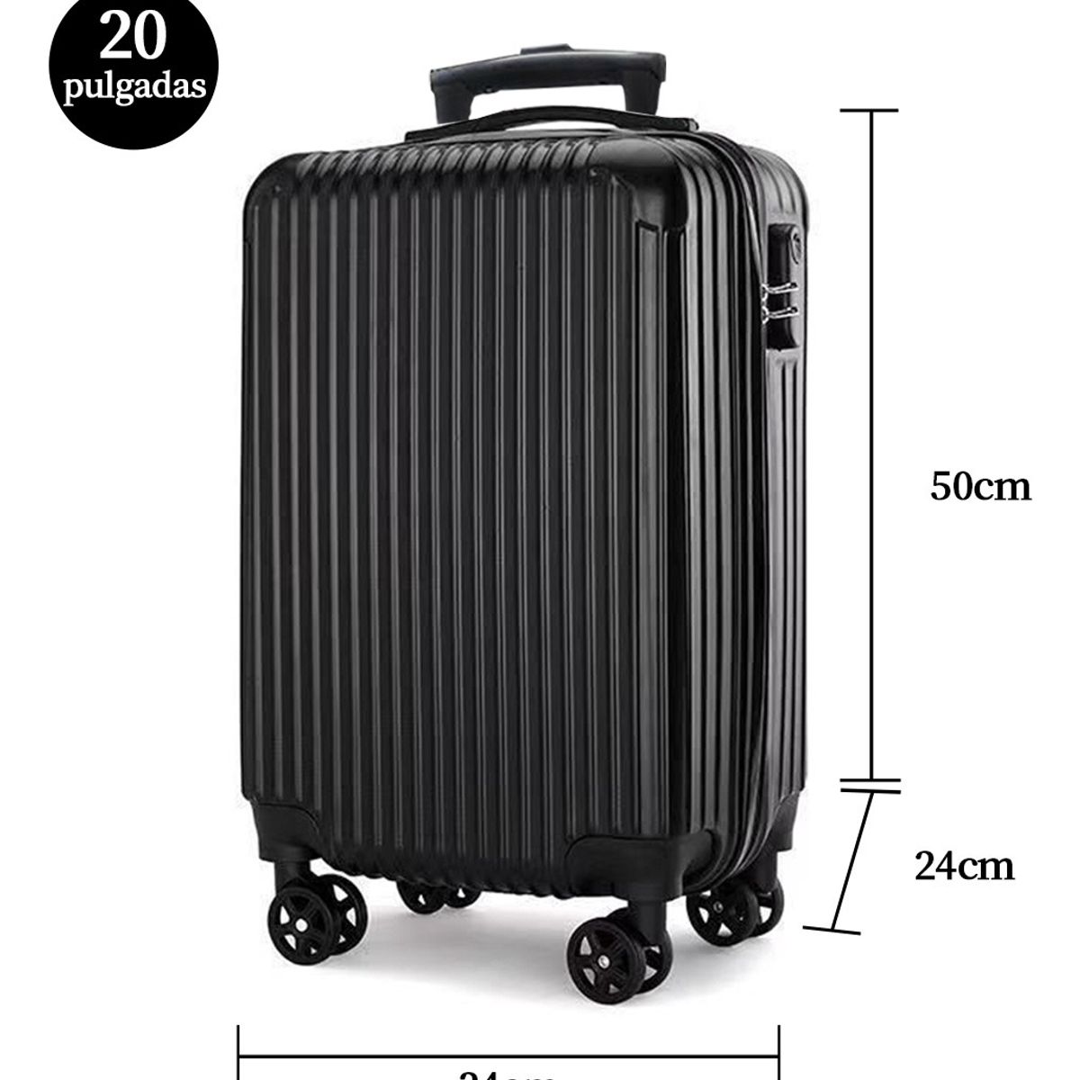 SUPERCENTER - Maleta Viaje Pequeña Equipaje Cabina Chica De Mano Negro.