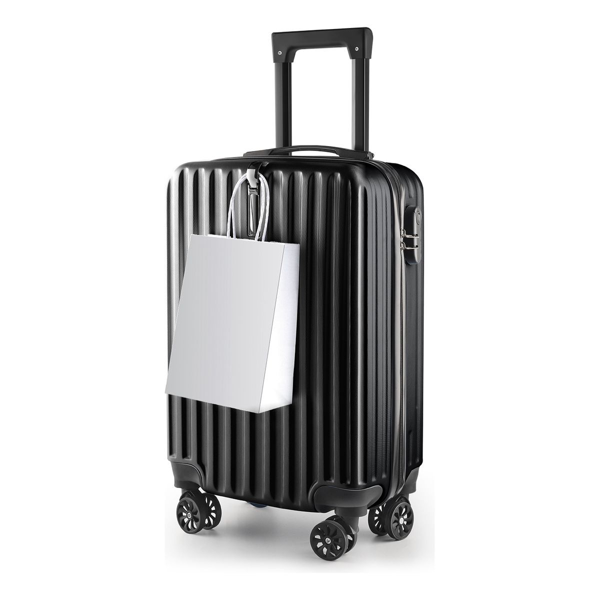 SUPERCENTER - Maleta De Gancho Viaje Pequeña Equipaje Cabina Chica De Mano Negro