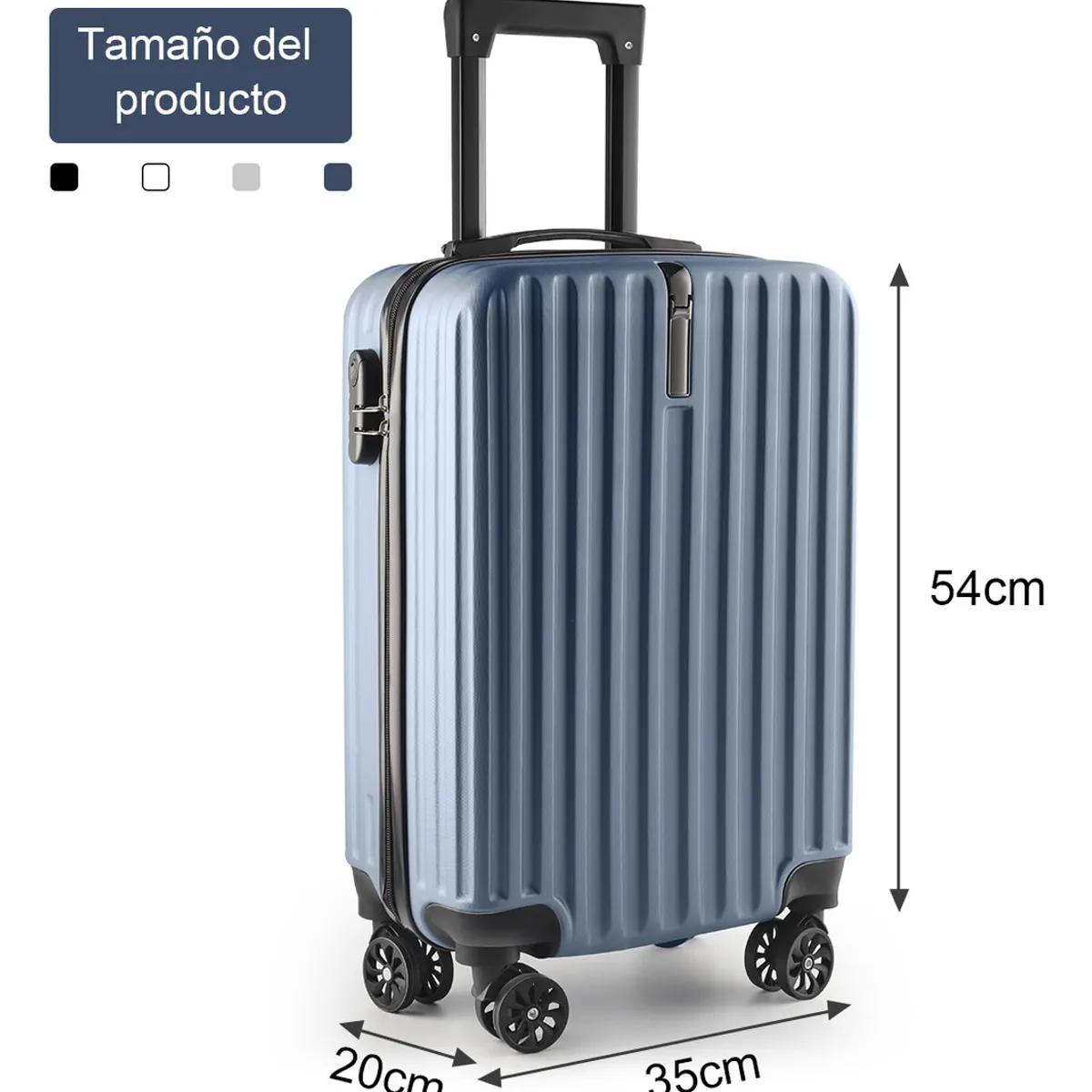 SUPERCENTER - Maleta De Gancho Viaje Pequeña Equipaje Cabina Chica De Mano Azul