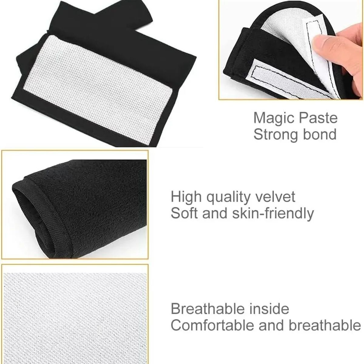 KUANGYE - 2 Funda Cubre Cinturón Seguridad Almohada Auto