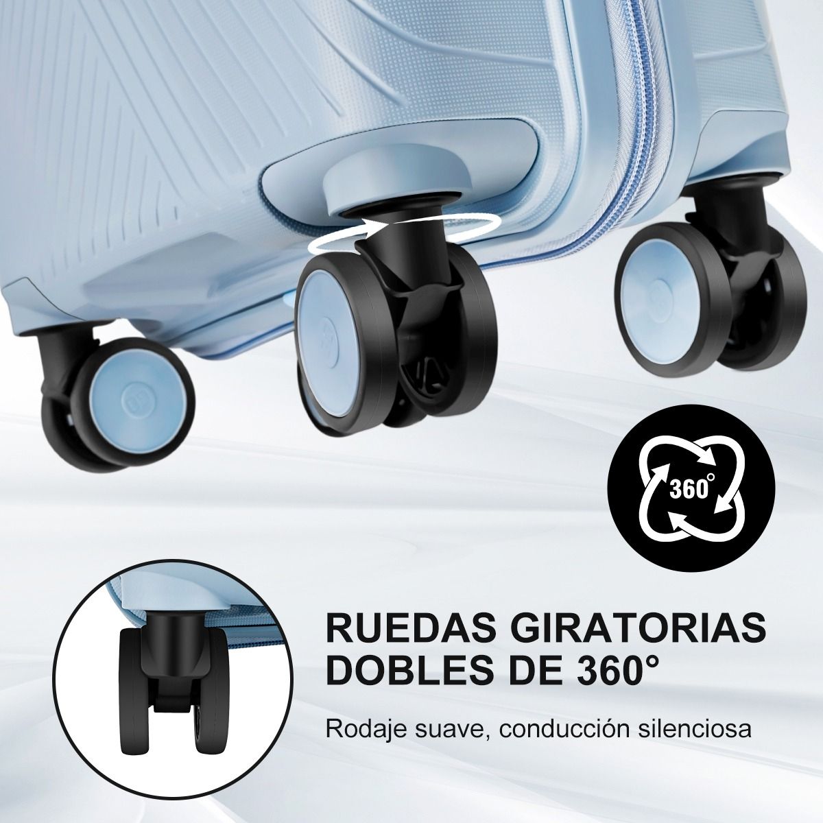 SUPERCENTER - Maleta Viaje Pequeña Equipaje Cabina Con Ruedas Azul