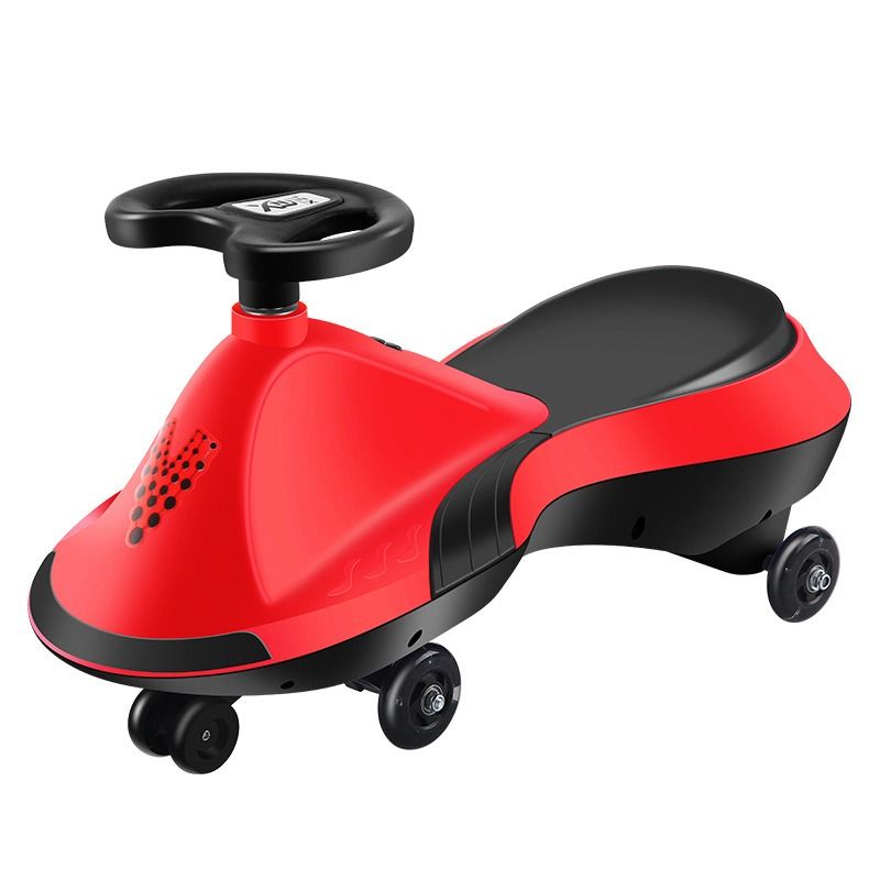 TATEE - Coche giratorio para niños coche de juguete Puede sentarse rojo