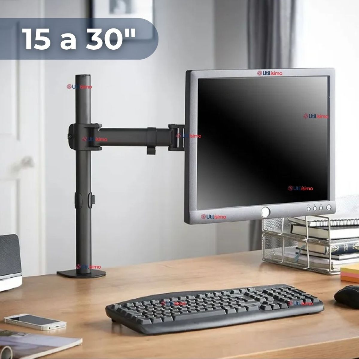 IRM - Soporte Monitor Escritorio Brazo Articulado 15 a 30 Pulgadas