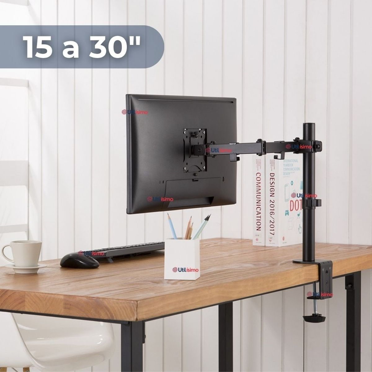 IRM - Soporte Monitor Escritorio Brazo Articulado 15 a 30 Pulgadas