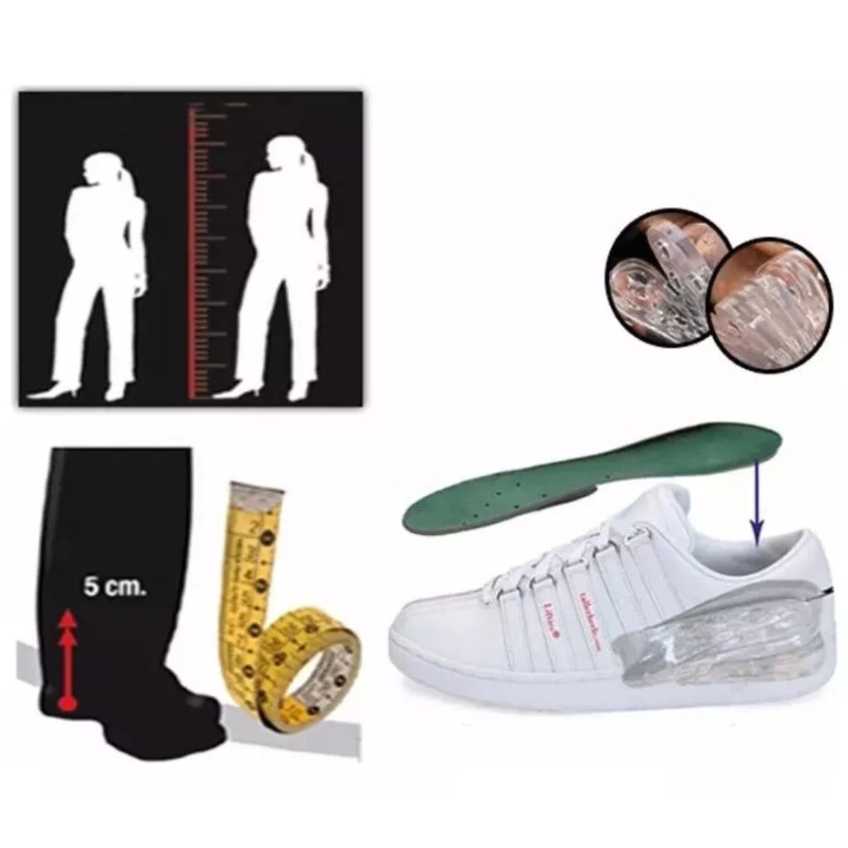 MOVI - Plantillas Elevadoras Aumenta Tu Estatura con Comodidad y Discreción