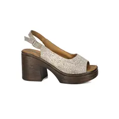 DEGAS - Sandalia Cuero Yanil Beige Print