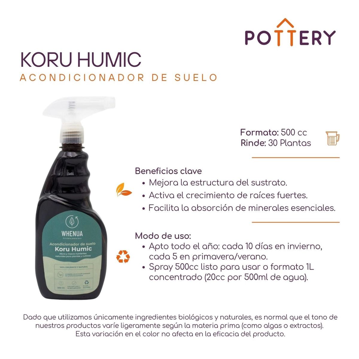 WHENUA - Acondicionador de Suelo Koru Humic - 500cc