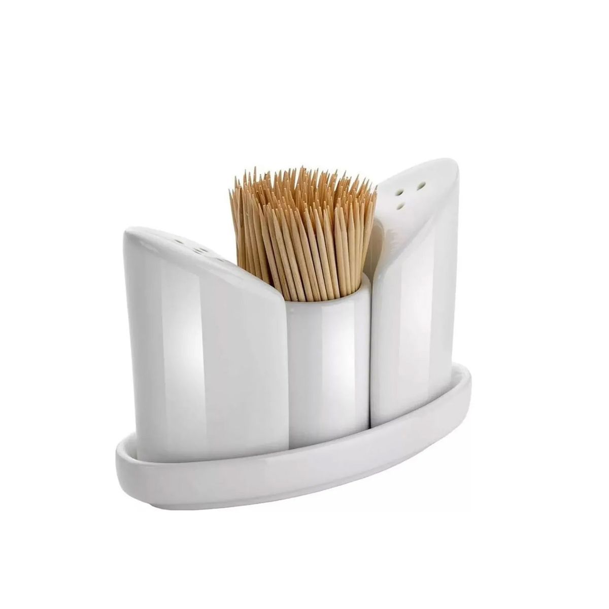 GENERICO - Salero y pimentero Loza Blanca