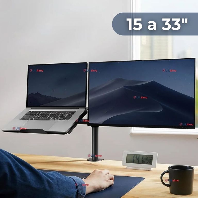 IRM Soporte Brazo Doble Articulado 15¨a 33¨Pulgadas Monitor Escritorio