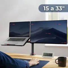 IRM - Soporte Brazo Doble Articulado 15¨a 33¨Pulgadas Monitor Escritorio