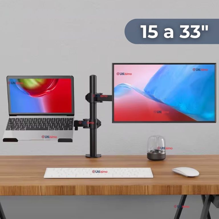 IRM Soporte Brazo Doble Articulado 15¨a 33¨Pulgadas Monitor Escritorio