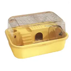 SUKEA - Jaula Para Hamster Con Casa Y Accesorios Amarillo