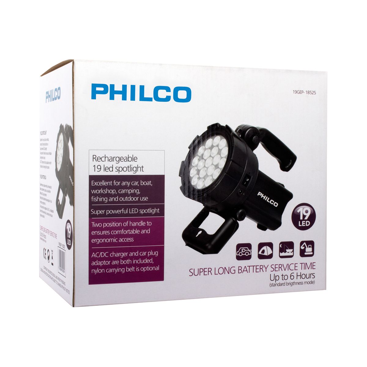 PHILCO - FOCO RECARGABLE 19 LED