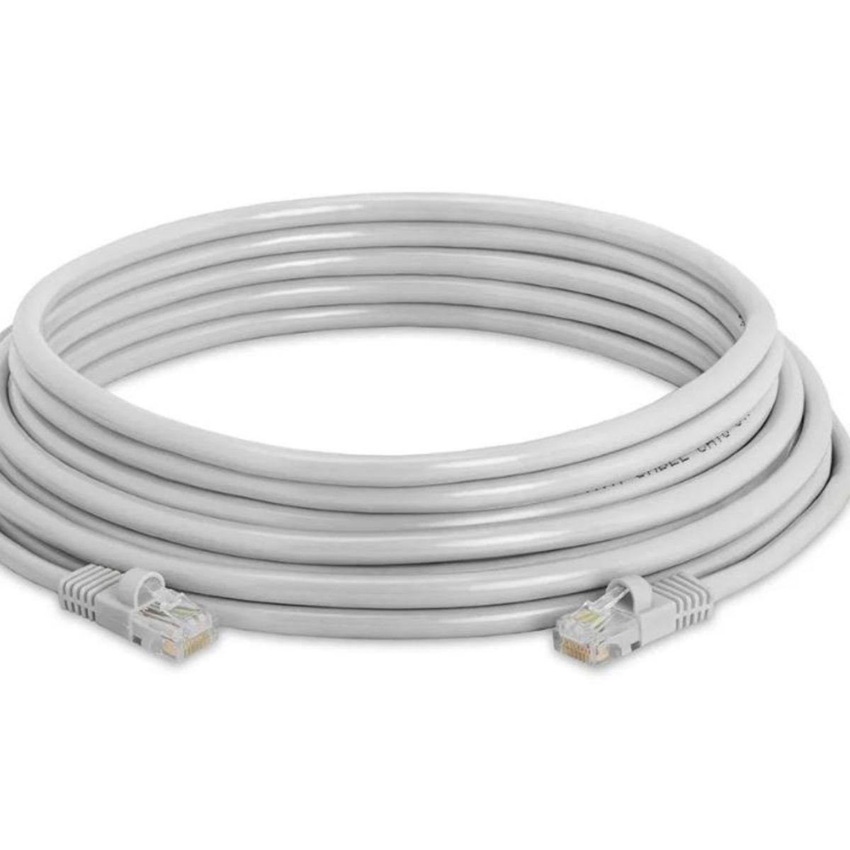 GENERICO - Cable Red Cat 5 Armardo Por 15 metros Gris RJ45 Red LAN