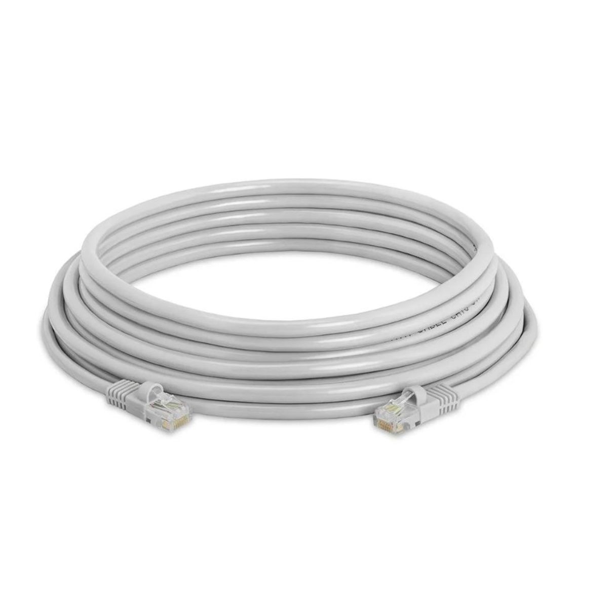 GENERICO - Cable Red Cat 5 Armardo Por 15 metros Gris RJ45 Red LAN