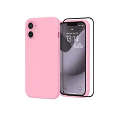GENERICO - Carcasa Funda Para iPhone 17 Silicona Rosado + Mica
