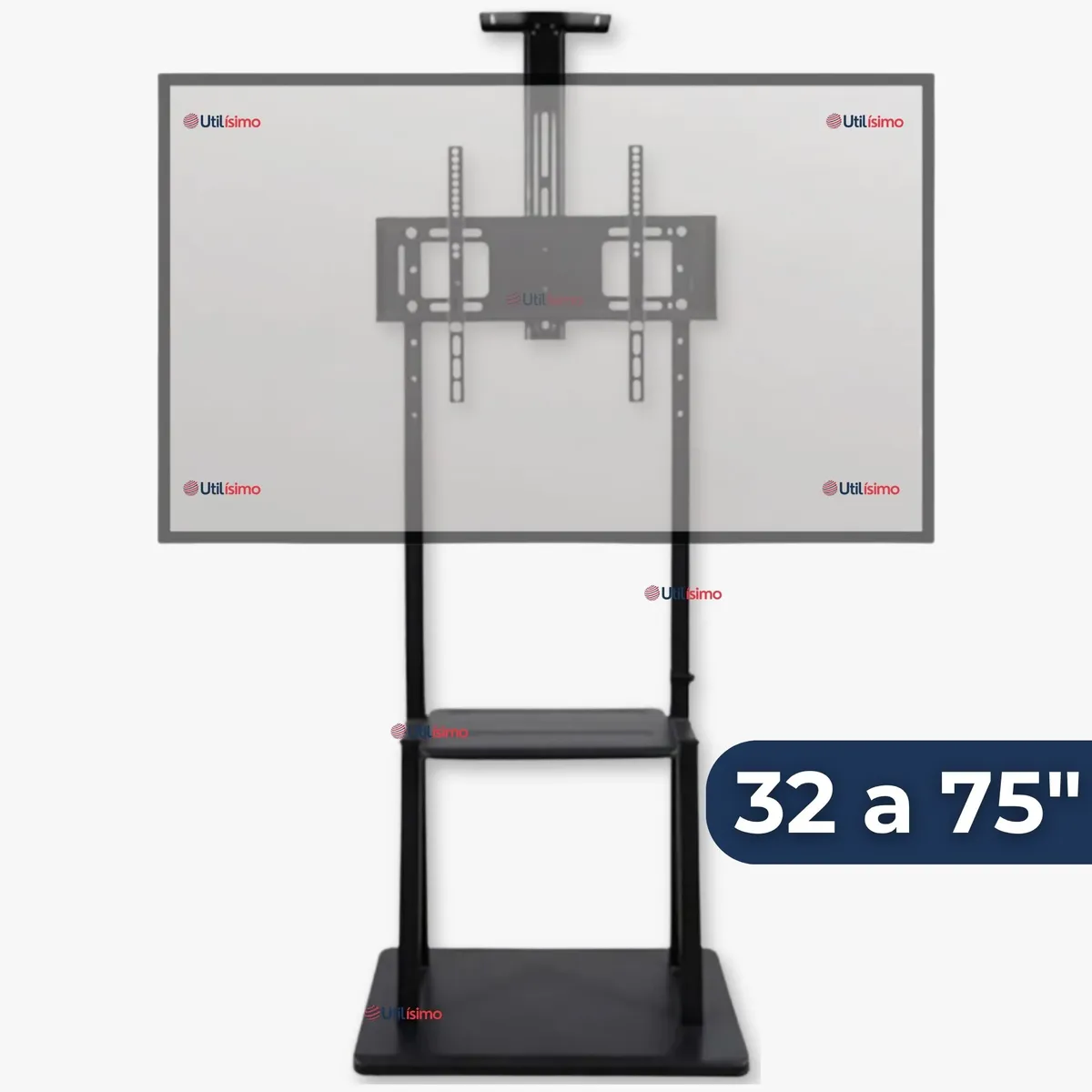 LINE - Soporte TV 32 a 75 Pulgadas 60Kg Soporte TV Grande Móvil Con Ruedas