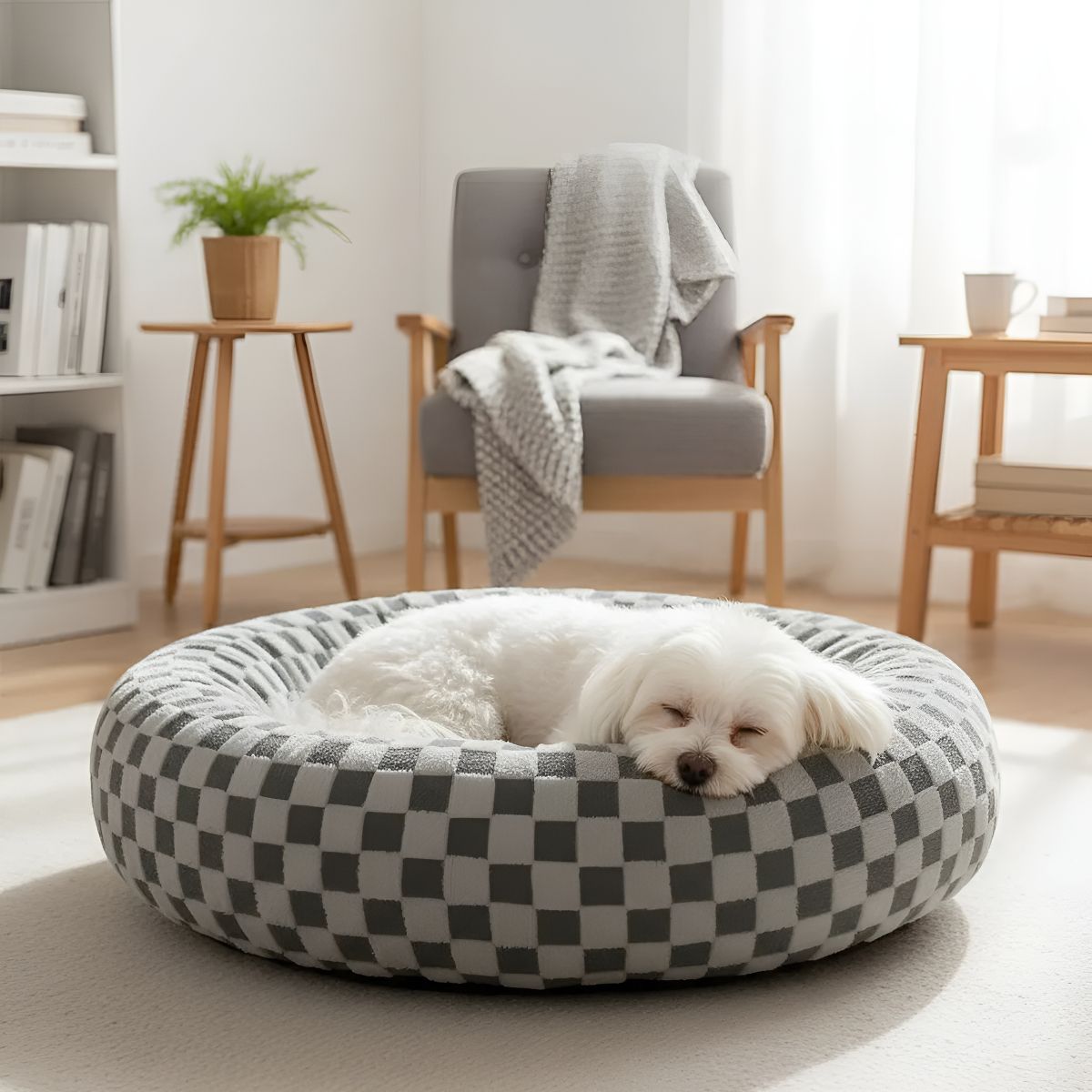 HOMEBRANDT - Cama Perro Premium Polar Lavable Antideslizante 70cm