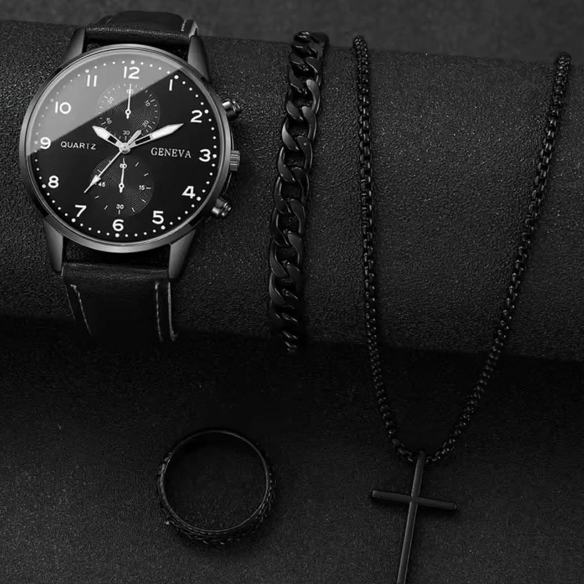 GENERICO - Set reloj y accesorios para hombre