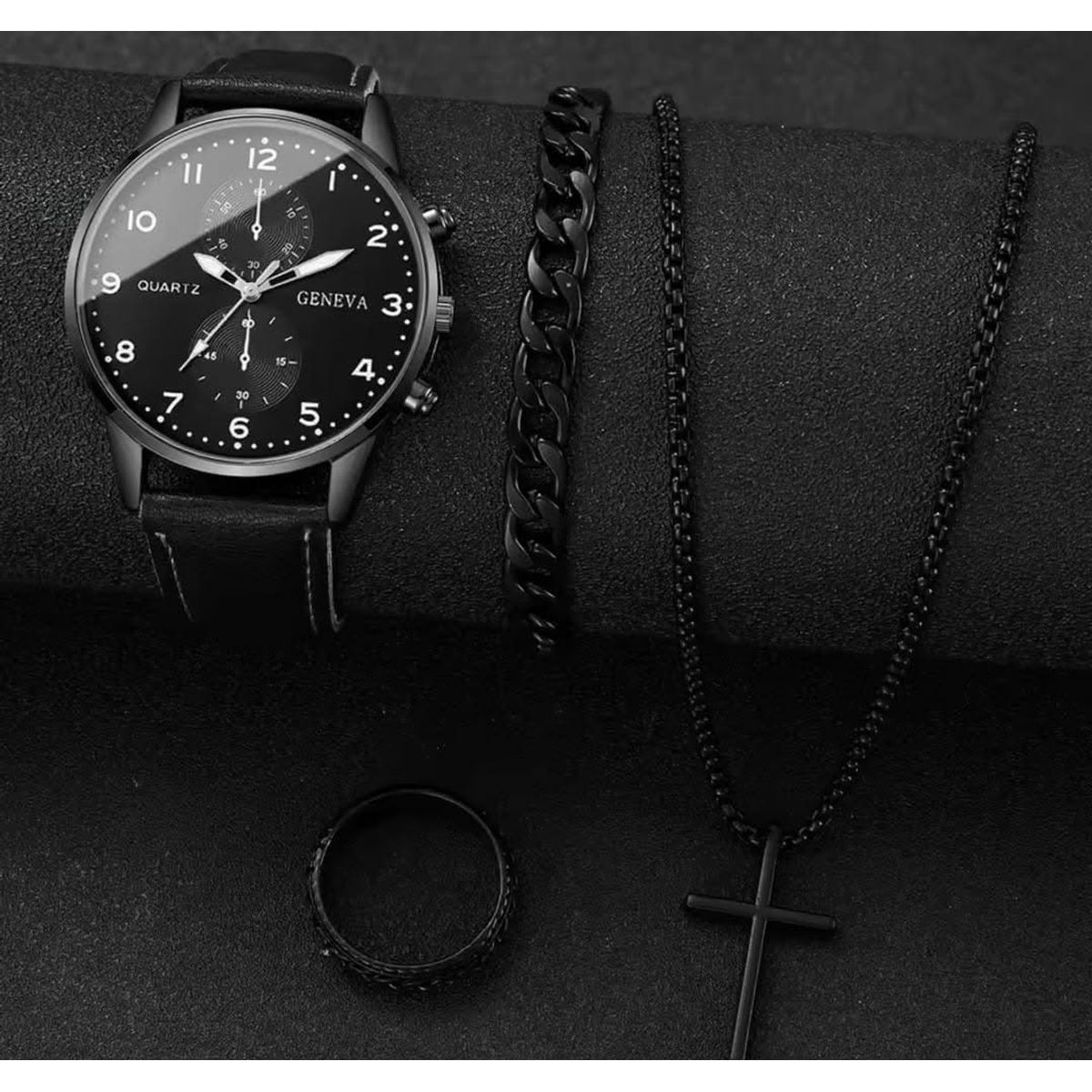 GENERICO - Set reloj y accesorios para hombre