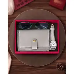 GENERICO - Caja 3 unds reloj, gafas de sol y billetera para mujer