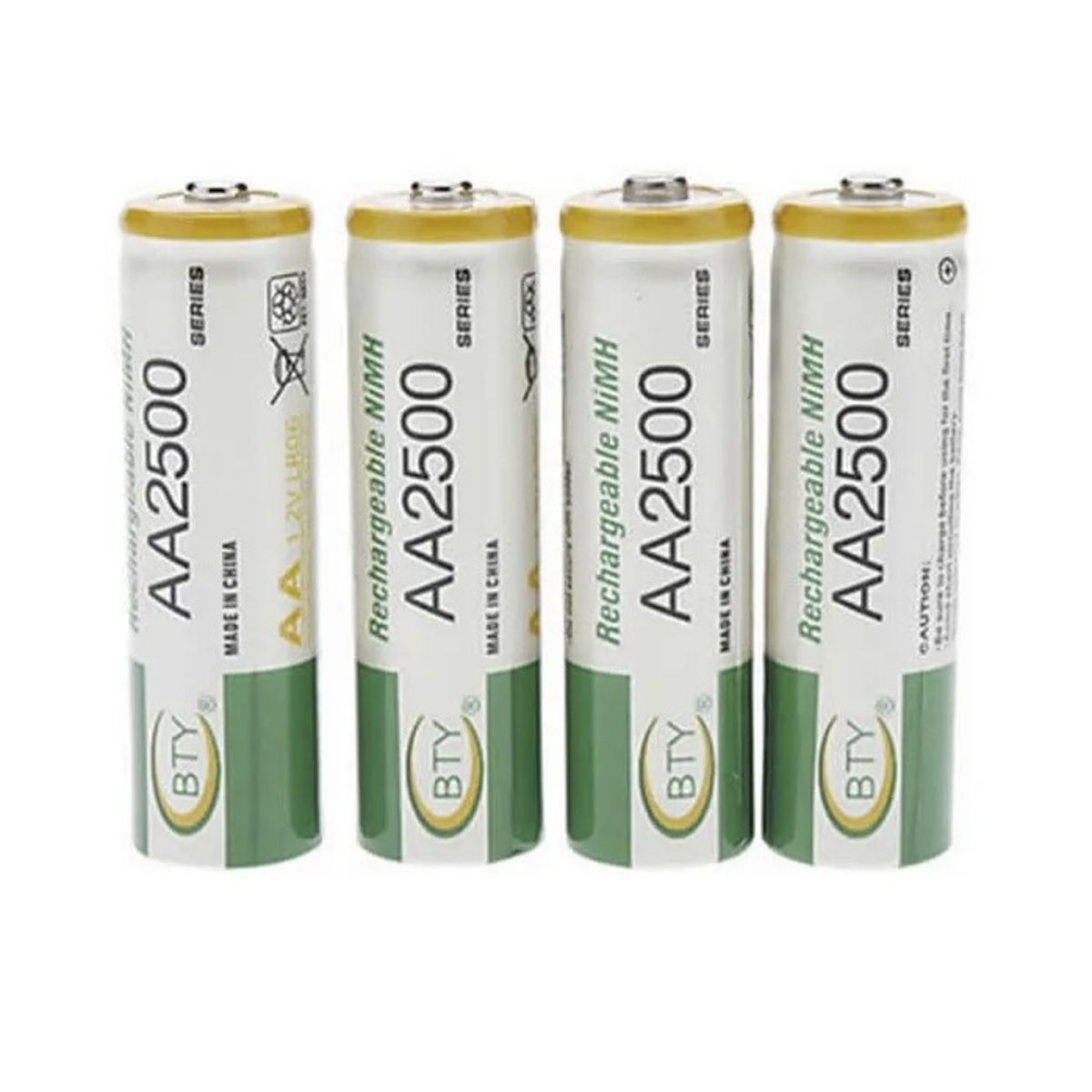 GENERICO - Pack De 4 Pilas Aa Recargables Bty 2500mah Nimh