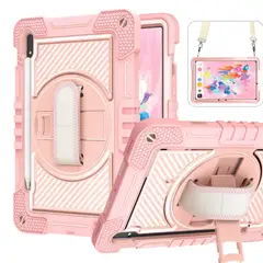 JOIGO - Funda Carcasa Antigolpes Armadura 360 Para Tab S10 Lite Rosado