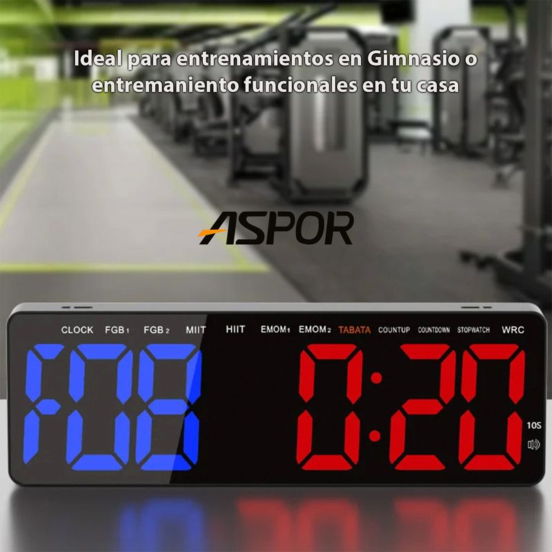 HOMEBRANDT Reloj Cronometro Fitness Gimnasio Con Control 11 Modos