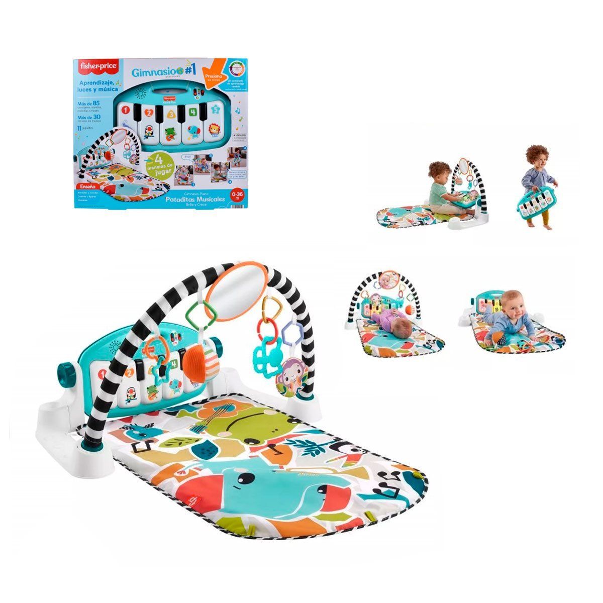 FISHER PRICE - Gimnasio Fisher Price bebé piano pataditas musicales