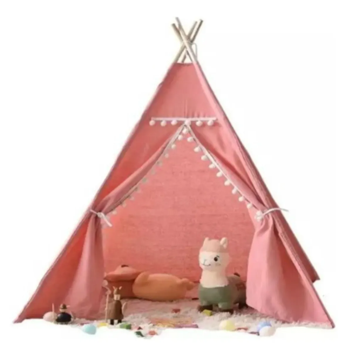 GENERICO - Carpa Tipi Pieza De Niños Para Decoraciones Y Juguetes Rosa
