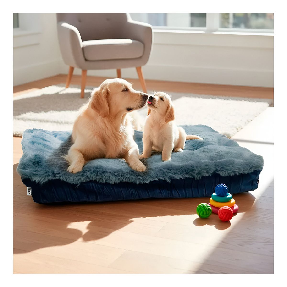 HOMEBRANDT - Cama Premium Para Perro Lavable Antideslizante Colchoneta 108cm