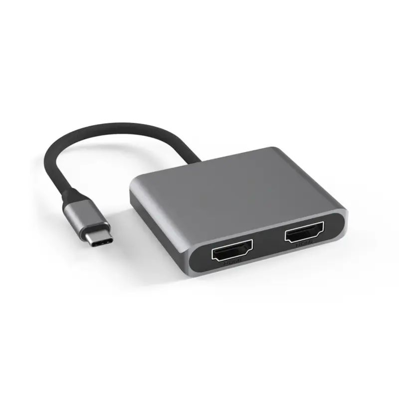 OEM - Hub Adaptador Multipuerto USB Tipo C a 2 HDMI 4K, 60Hz/30HZ